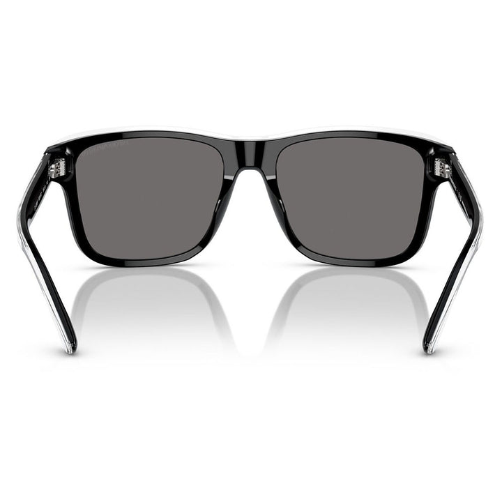 【正規品販売店】エンポリオアルマーニ サングラス 伊達 メガネ 眼鏡 EA4208F 605187 57 EMPORIO ARMANI セル スクエア メンズ フルフィットモデル 偏光