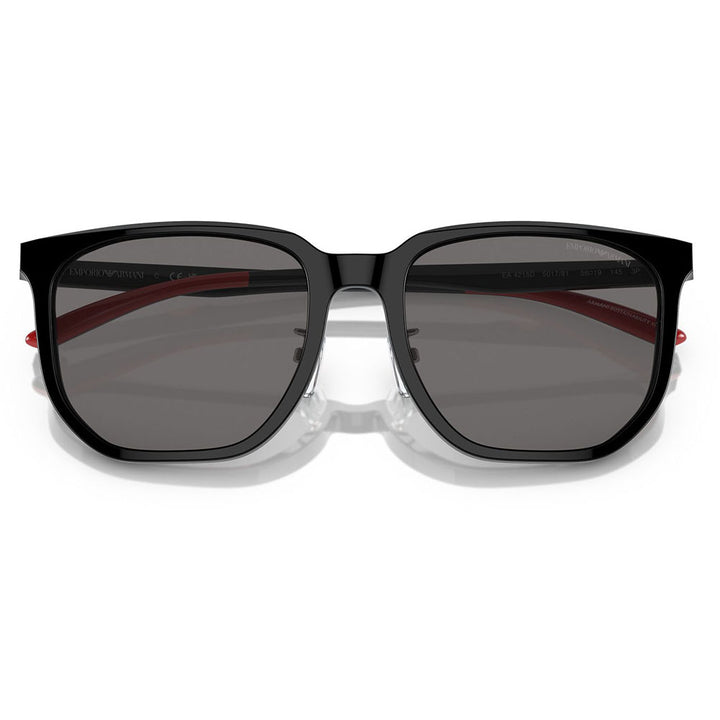 【正規品販売店】エンポリオアルマーニ サングラス 伊達 メガネ 眼鏡 EA4215D 501781 56 EMPORIO ARMANI セル スクエア メンズ アジアンデザインモデル 偏光
