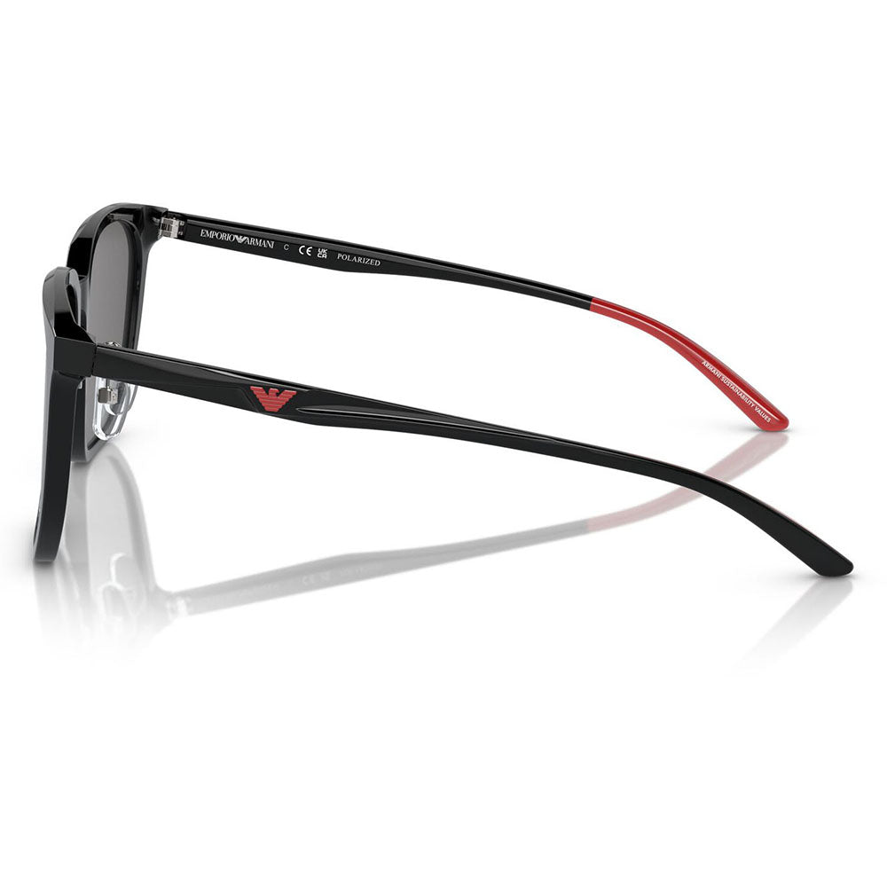【正規品販売店】エンポリオアルマーニ サングラス 伊達 メガネ 眼鏡 EA4215D 501781 56 EMPORIO ARMANI セル スクエア メンズ アジアンデザインモデル 偏光