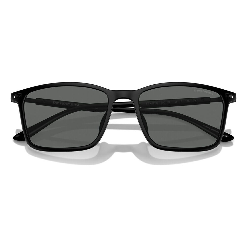 【正規品販売店】EMPORIO ARMANI サングラス EA4223U 500187 56 セル レクタングル メンズ アジアンデザインモデル