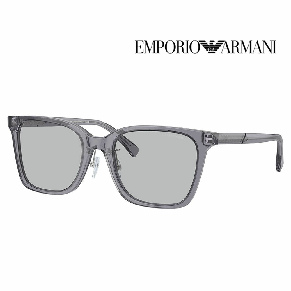 【正規品販売店】エンポリオアルマーニ サングラス 伊達 メガネ 眼鏡 EA4226D 502987 55 EMPORIO ARMANI スクエア アジアンフィット メンズ