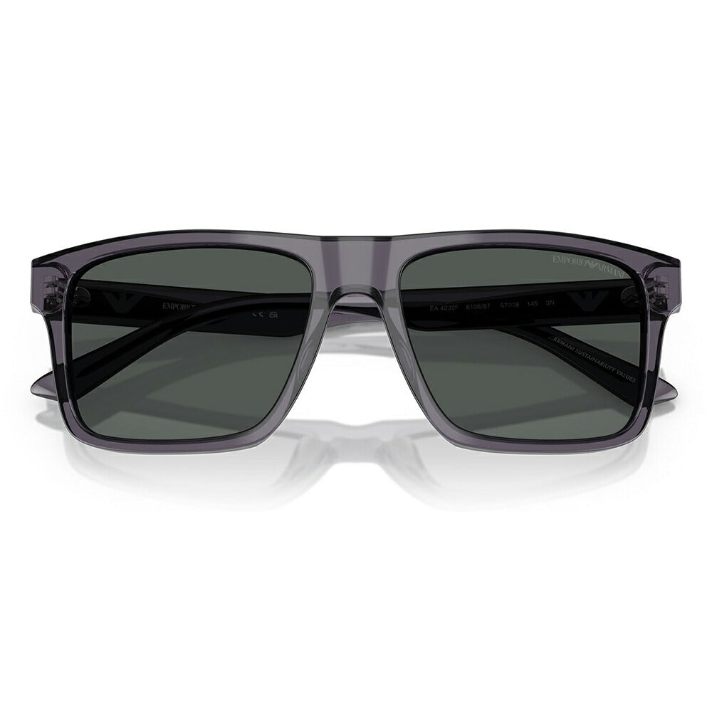 【正規品販売店】エンポリオアルマーニ サングラス EA4232F 610687 57 EMPORIO ARMANI セル スクエア メンズ フルフィットモデル