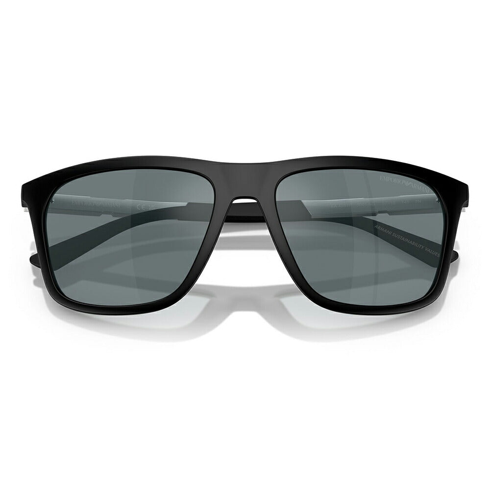 【正規品販売店】エンポリオアルマーニ サングラス EA4237F 50016G 57 EMPORIO ARMANI セル スクエア メンズ フルフィットモデル ミラーレンズ