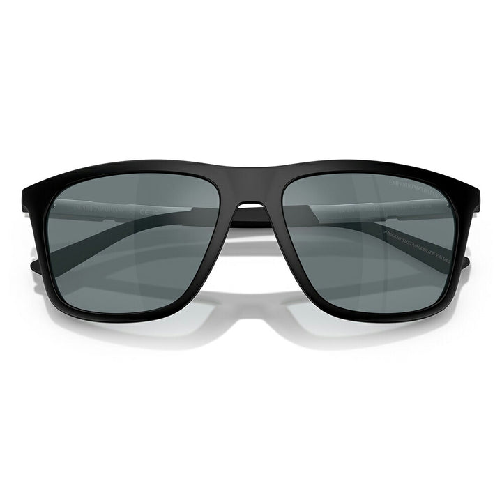 【正規品販売店】エンポリオアルマーニ サングラス EA4237F 50016G 57 EMPORIO ARMANI セル スクエア メンズ フルフィットモデル ミラーレンズ