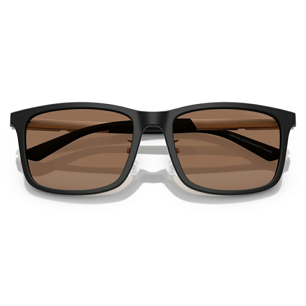 【正規品販売店】エンポリオアルマーニ サングラス 伊達 メガネ 眼鏡 EA4241D 500173 57 EMPORIO ARMANI アジアンデザインモデル  スクエア セル メンズ