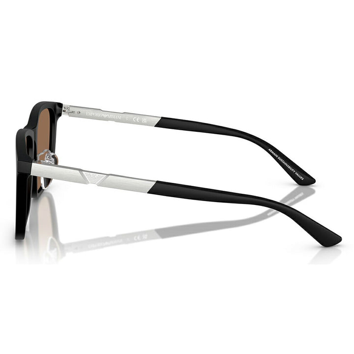 【正規品販売店】エンポリオアルマーニ サングラス 伊達 メガネ 眼鏡 EA4241D 500173 57 EMPORIO ARMANI アジアンデザインモデル  スクエア セル メンズ