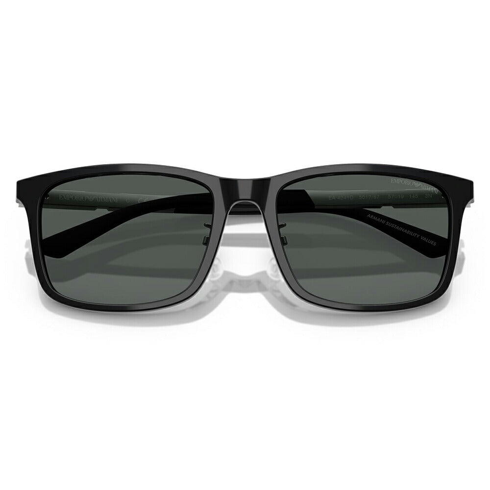 【正規品販売店】エンポリオアルマーニ サングラス 伊達 メガネ 眼鏡 EA4241D 501787 57 EMPORIO ARMANI アジアンデザインモデル  スクエア セル メンズ