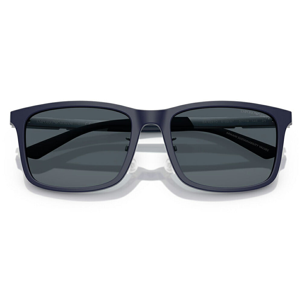 【正規品販売店】エンポリオアルマーニ サングラス 伊達 メガネ 眼鏡 EA4241D 618987 57 EMPORIO ARMANI  アジアンデザインモデル  スクエア セル メンズ