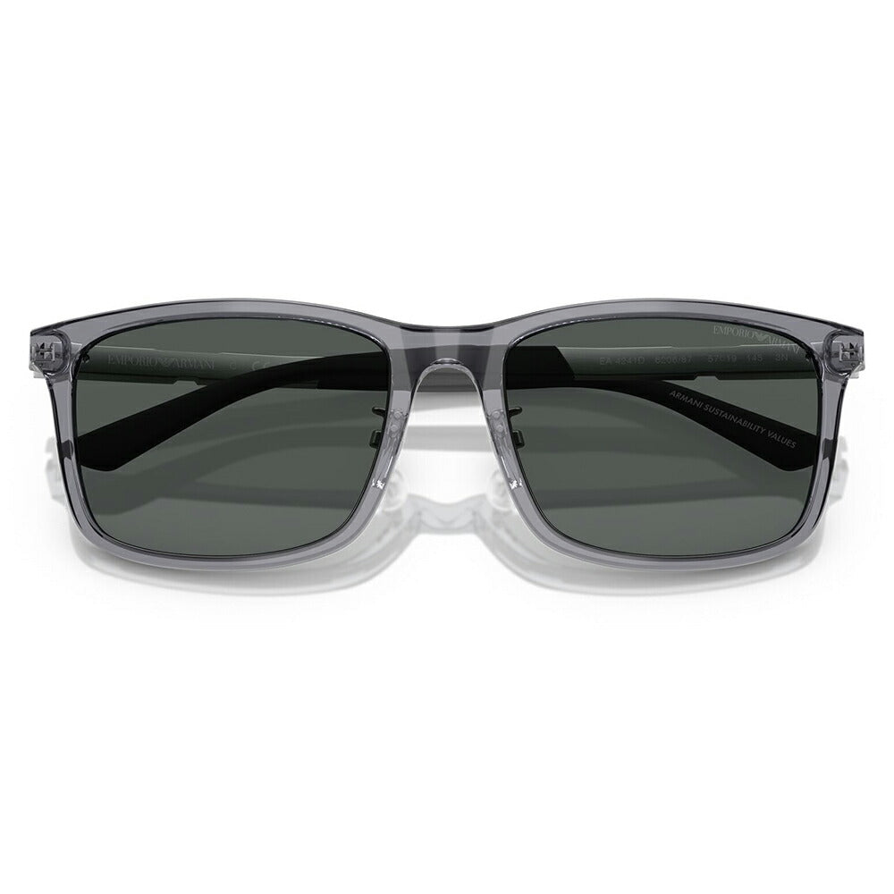 【正規品販売店】エンポリオアルマーニ サングラス 伊達 メガネ 眼鏡 EA4241D 620687 57 EMPORIO ARMANI アジアンデザインモデル  スクエア セル メンズ