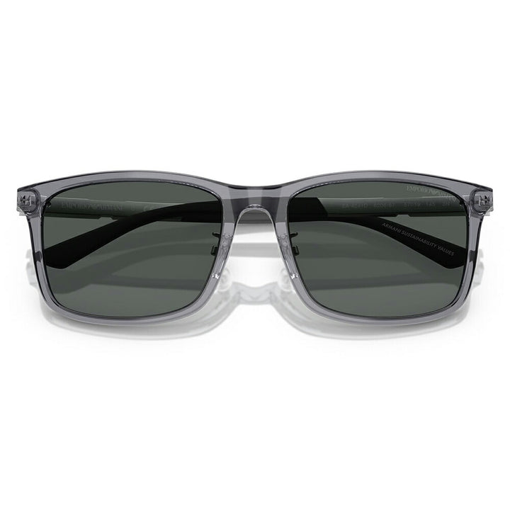 【正規品販売店】エンポリオアルマーニ サングラス 伊達 メガネ 眼鏡 EA4241D 620687 57 EMPORIO ARMANI アジアンデザインモデル  スクエア セル メンズ