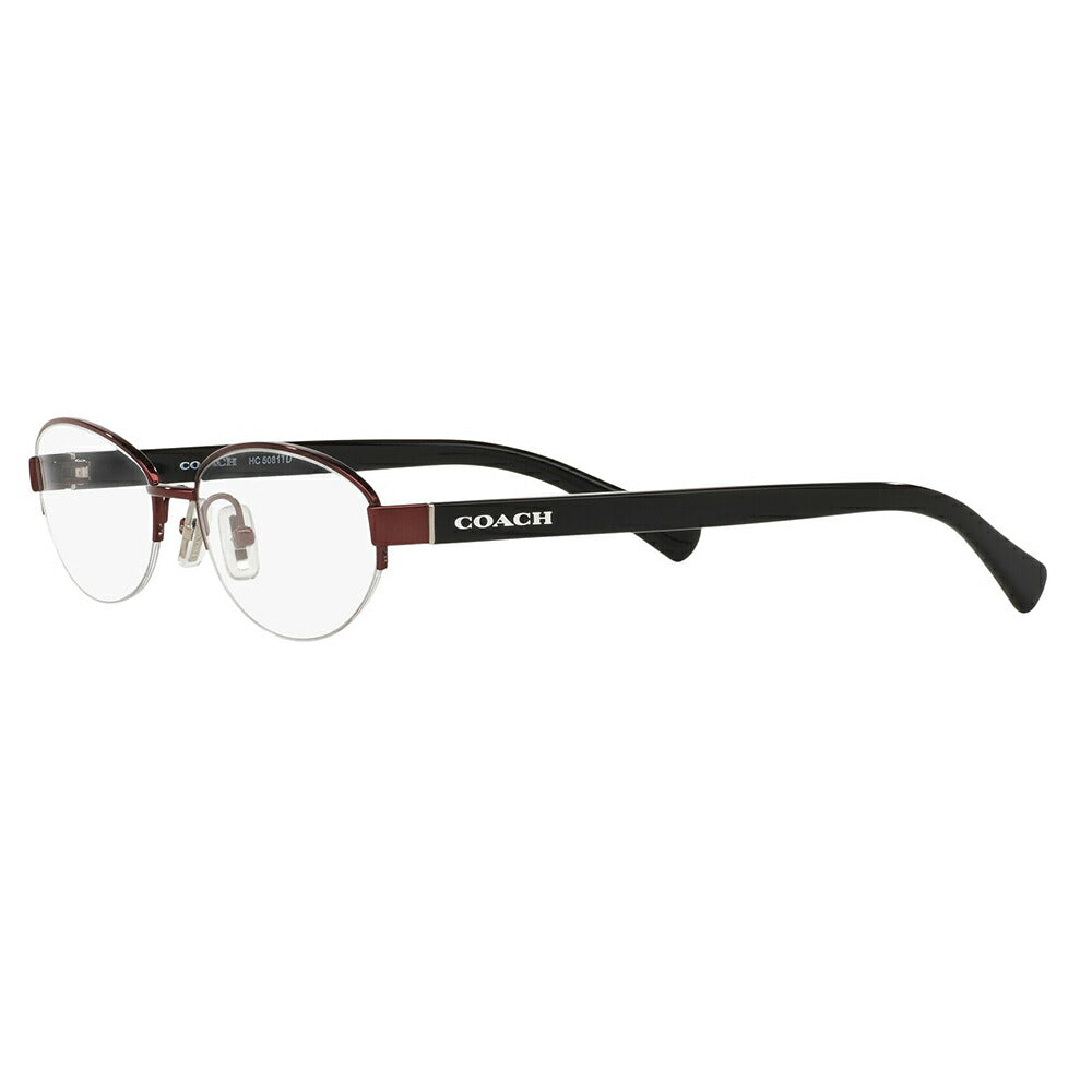 【アウトレット】度なし1.55レンズ交換+0円 コーチ メガネ フレーム HC5081TD 9073 54 COACH スクエア オーバル ハーフリム ナイロール メタル アジアンモデル 眼鏡 伊達メガネレディース