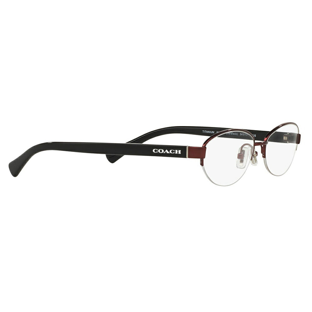 【アウトレット】度なし1.55レンズ交換+0円 コーチ メガネ フレーム HC5081TD 9073 54 COACH スクエア オーバル ハーフリム ナイロール メタル アジアンモデル 眼鏡 伊達メガネレディース