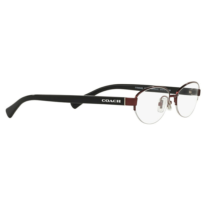 【アウトレット】度なし1.55レンズ交換+0円 コーチ メガネ フレーム HC5081TD 9073 54 COACH スクエア オーバル ハーフリム ナイロール メタル アジアンモデル 眼鏡 伊達メガネレディース