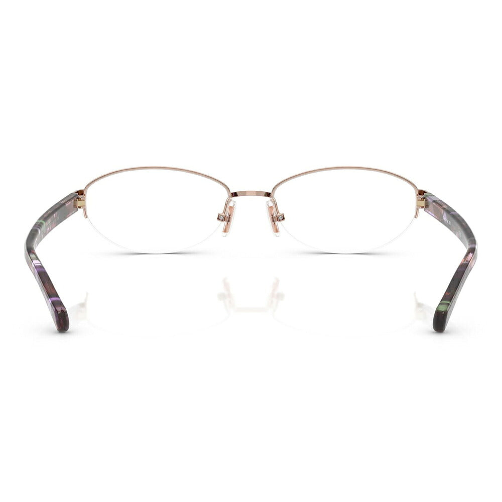 【アウトレット】度なし1.55レンズ交換+0円 コーチ メガネ  HC5081TD 9331 54 COACH スクエア オーバル ハーフリム ナイロール メタル アジアンモデル 眼鏡 伊達メガネ レディース