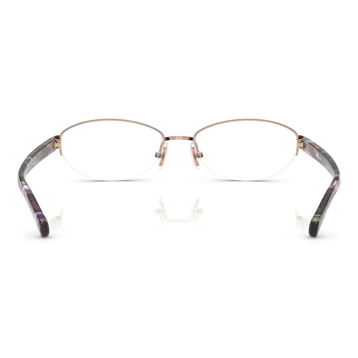 【アウトレット】度なし1.55レンズ交換+0円 コーチ メガネ  HC5081TD 9331 54 COACH スクエア オーバル ハーフリム ナイロール メタル アジアンモデル 眼鏡 伊達メガネ レディース