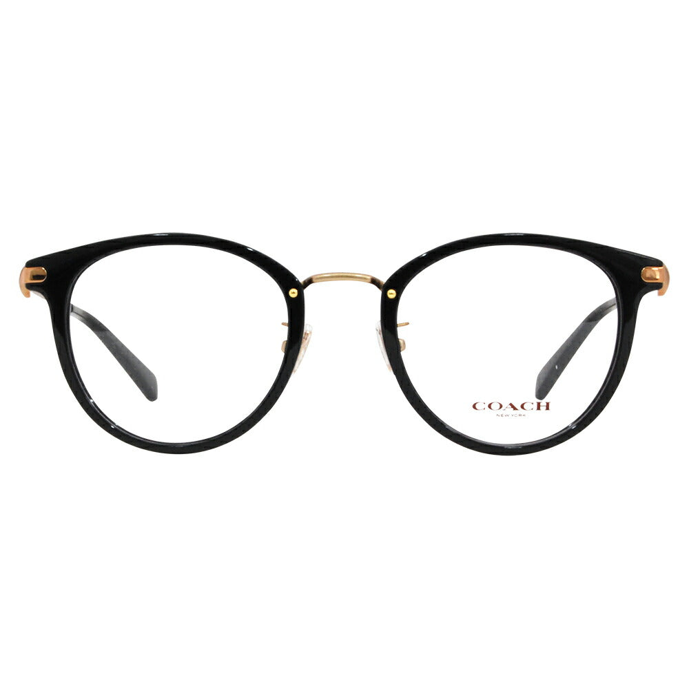 【アウトレット】度なし1.55レンズ交換+0円 コーチ メガネ  HC5133D 5002 49 52 COACH ボストン ラウンド クラシック メタル コンビネーション アジアンモデル レディース