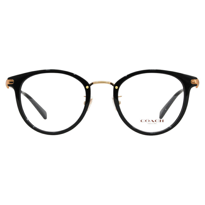 【アウトレット】度なし1.55レンズ交換+0円 コーチ メガネ  HC5133D 5002 49 52 COACH ボストン ラウンド クラシック メタル コンビネーション アジアンモデル レディース