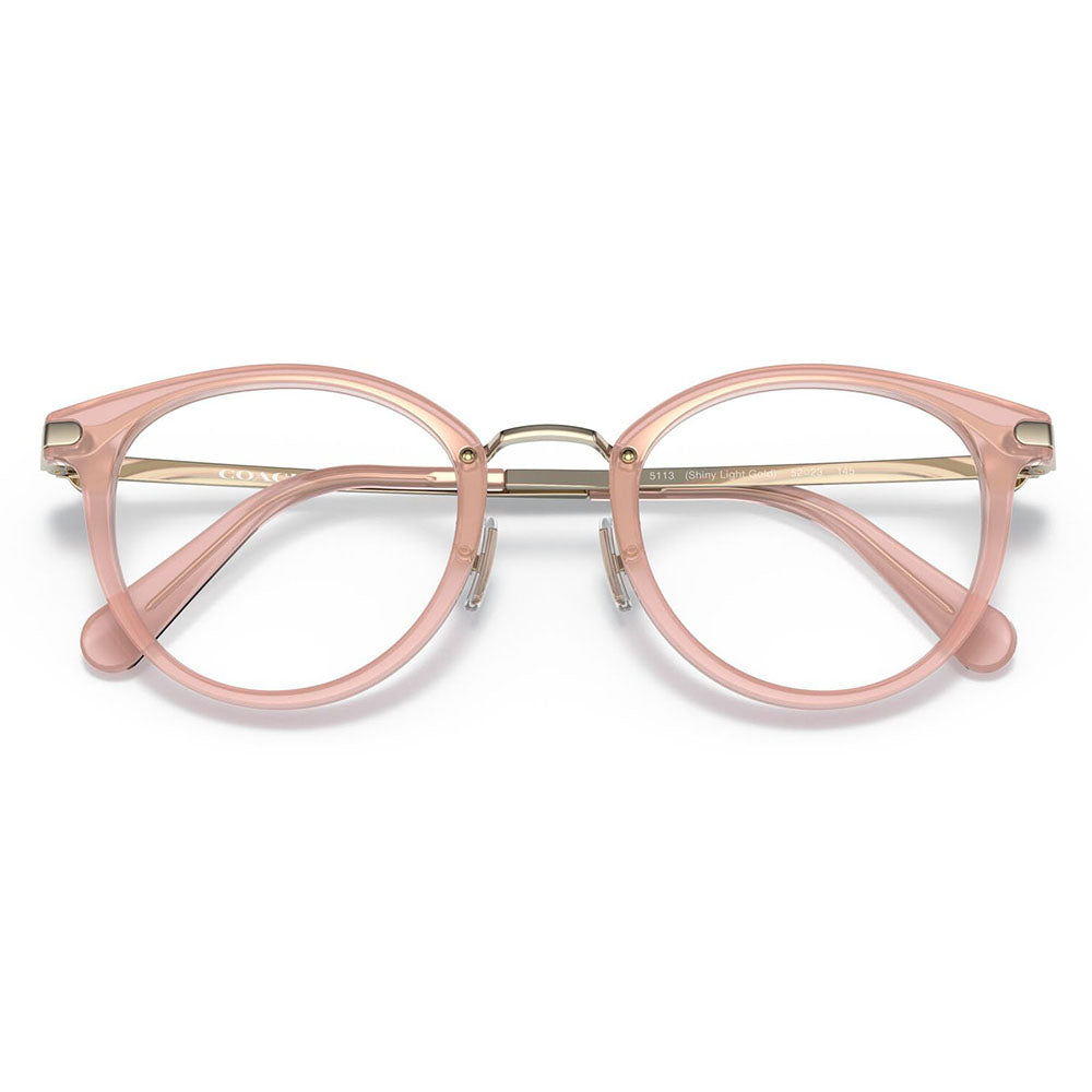 【正規品販売店】度なし1.55レンズ交換+0円 コーチ メガネ  HC5133D 5113 49 52 COACH ボストン ラウンド クラシック メタル コンビネーション アジアンモデル レディース