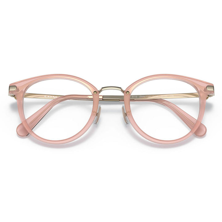 【正規品販売店】度なし1.55レンズ交換+0円 コーチ メガネ  HC5133D 5113 49 52 COACH ボストン ラウンド クラシック メタル コンビネーション アジアンモデル レディース