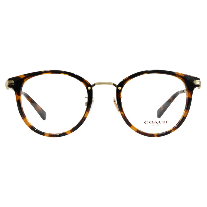 [Authorized Retailer] Non-prescription 1.55 lens replacement +0 yen Coach Glasses HC5133D 5120 49 52 COACH Boston Round Classic Metal Combination Asian Model Ladies 