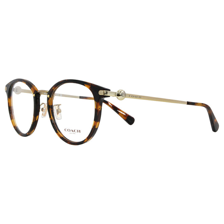 [Authorized Retailer] Non-prescription 1.55 lens replacement +0 yen Coach Glasses HC5133D 5120 49 52 COACH Boston Round Classic Metal Combination Asian Model Ladies 