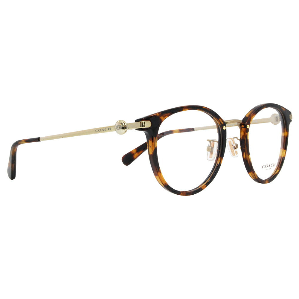 [Authorized Retailer] Non-prescription 1.55 lens replacement +0 yen Coach Glasses HC5133D 5120 49 52 COACH Boston Round Classic Metal Combination Asian Model Ladies 