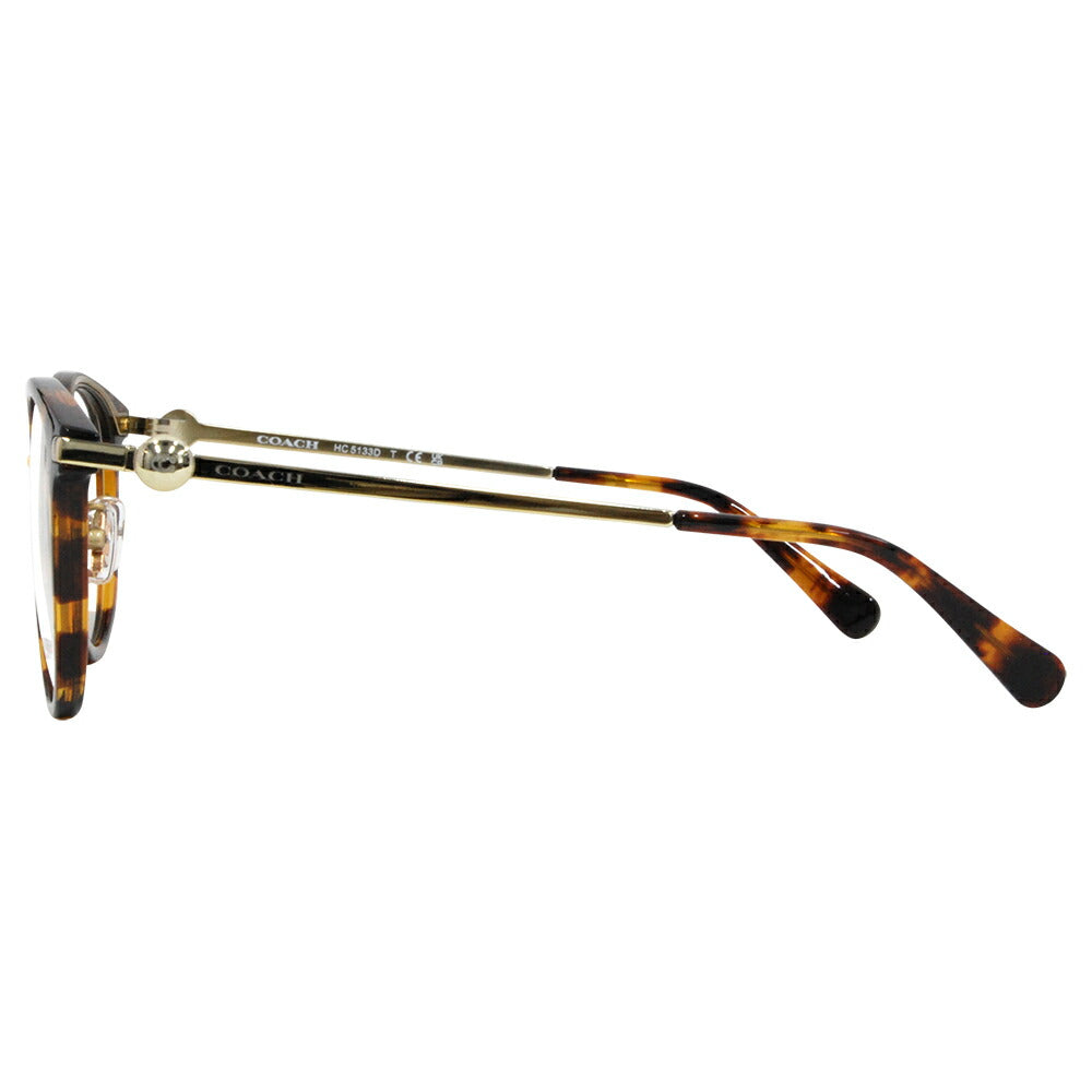 [Authorized Retailer] Non-prescription 1.55 lens replacement +0 yen Coach Glasses HC5133D 5120 49 52 COACH Boston Round Classic Metal Combination Asian Model Ladies 