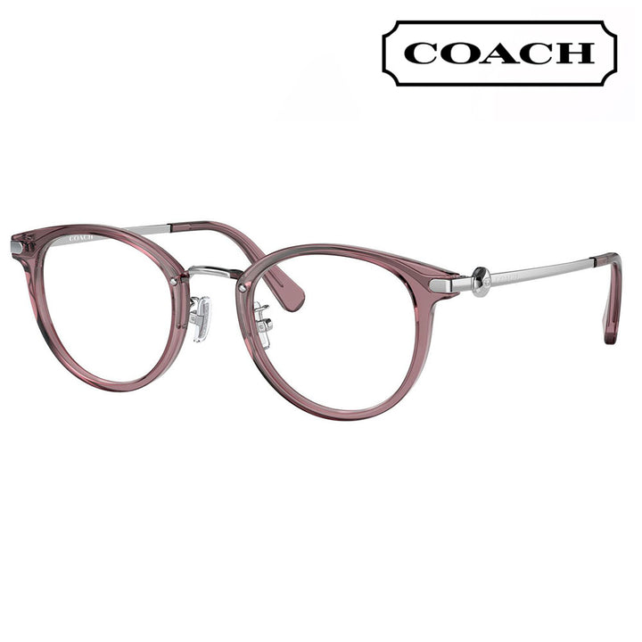 【正規品販売店】度なし1.55レンズ交換+0円 コーチ メガネ  HC5133D 5568 49 52 COACH ボストン ラウンド クラシック メタル コンビネーション アジアンモデル レディース