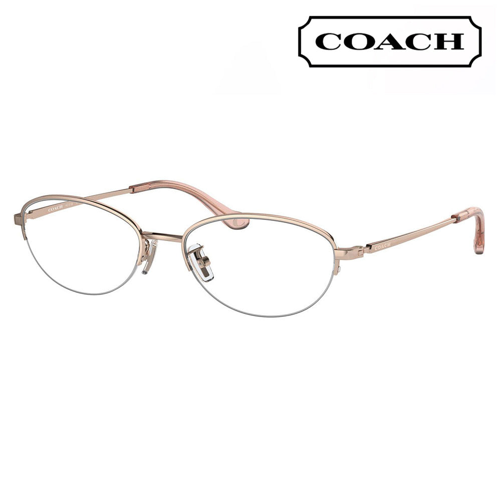 【正規品販売店】度なし1.55レンズ交換+0円 コーチ メガネ  HC5136 9331 53 COACH オーバル ナイロール レディース