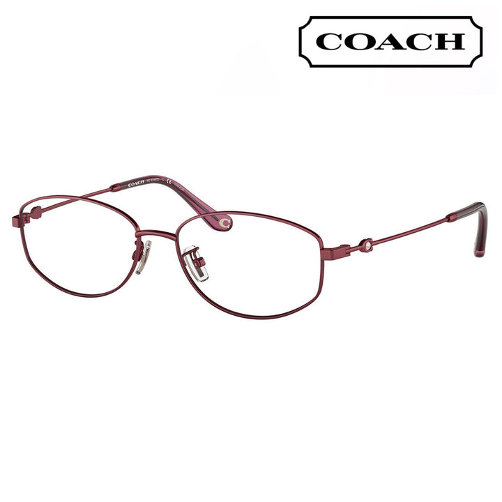 【正規品販売店】度なし1.55レンズ交換+0円 コーチ メガネ  HC5144TD 9048 52 COACH オーバル メタル アジアンモデル レディース