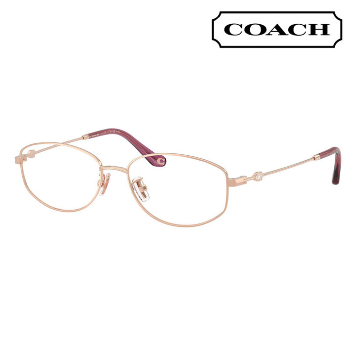 【正規品販売店】度なし1.55レンズ交換+0円 コーチ メガネ  HC5144TD 9470 52 54 COACH オーバル メタル アジアンモデル レディース