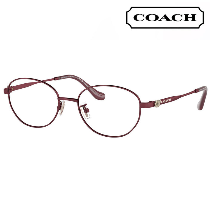 【正規品販売店】度なし1.55レンズ交換+0円 コーチ メガネ  HC5153TD 9413 53 COACH オーバル ラウンド メタル チタン アジアンモデル レディース