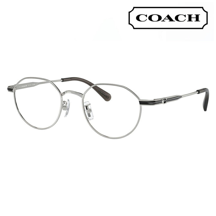 【正規品販売店】度なし1.55レンズ交換+0円 コーチ メガネ  HC5173TD 9001 49 COACH ラウンド メタル アジアンデザイン レディース 眼鏡 伊達メガネ