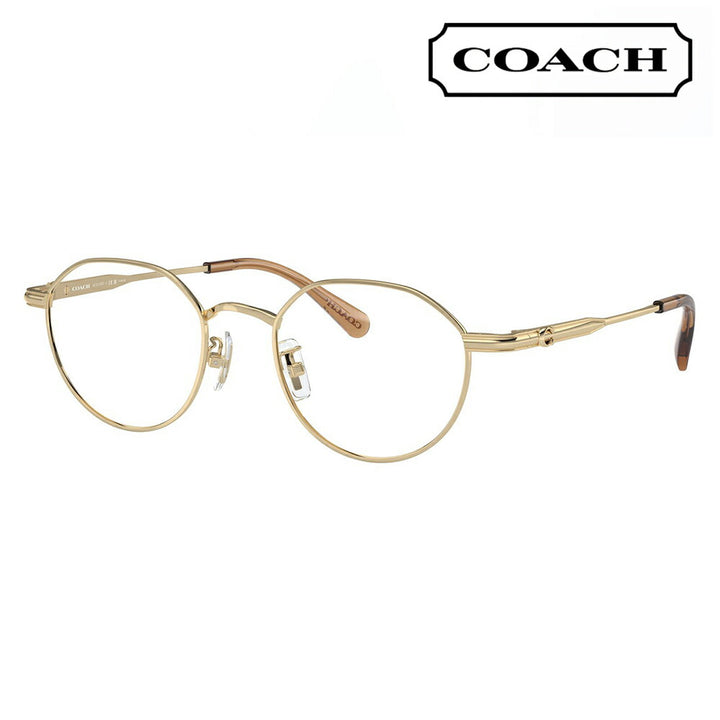 【正規品販売店】度なし1.55レンズ交換+0円 コーチ メガネ  HC5173TD 9005 49 COACH ラウンド メタル アジアンデザイン レディース 眼鏡 伊達メガネ