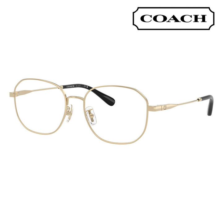 【正規品販売店】度なし1.55レンズ交換+0円 コーチ メガネ  HC5187D 9005 54 COACH ラウンド メタル アジアンデザイン レディース