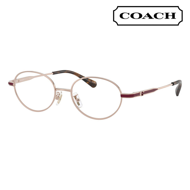 【正規品販売店】度なし1.55レンズ交換+0円 コーチ メガネ  HC5189TD 9331 50 COACH オーバル メタル チタン アジアンモデル レディース