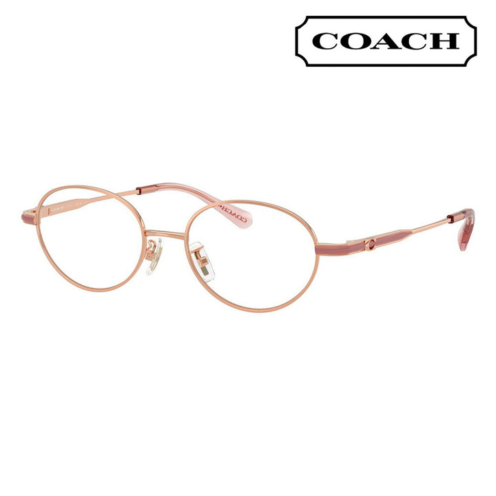 【正規品販売店】度なし1.55レンズ交換+0円 コーチ メガネ  HC5189TD 9407 50 COACH オーバル メタル チタン アジアンモデル レディース