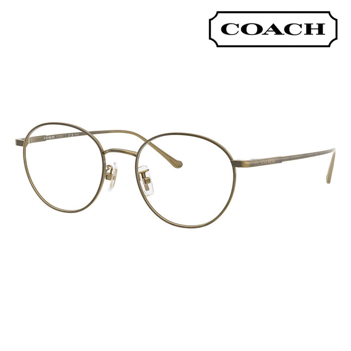 【正規品販売店】度なし1.55レンズ交換+0円 コーチ メガネ  HC5190TD 9333 51 COACH ラウンド メタル チタン アジアンデザイン メンズ