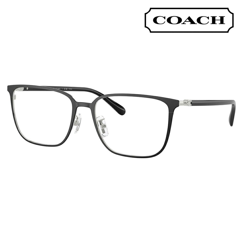 【正規品販売店】度なし1.55レンズ交換+0円 コーチ メガネ  HC5195TD 9003 54 56 スクエア メタル チタン アジアンモデル レディース 眼鏡 伊達メガネ