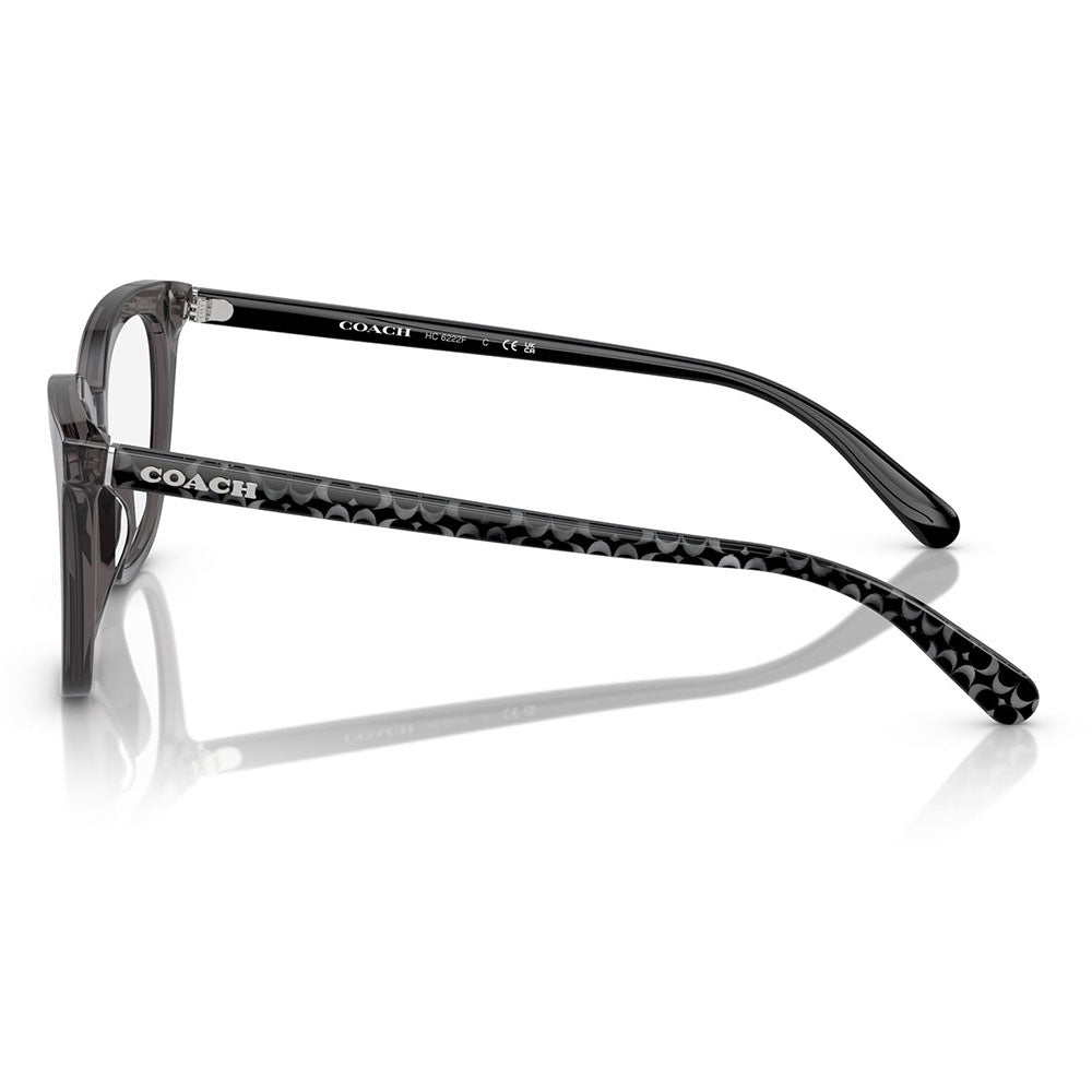 [Authorized Retailer] Non-prescription 1.55 lens replacement +0 yen Coach Glasses HC6222F 5785 53 COACH Square Cell Low Bridge Fit Women's Glasses Fashion Glasses 