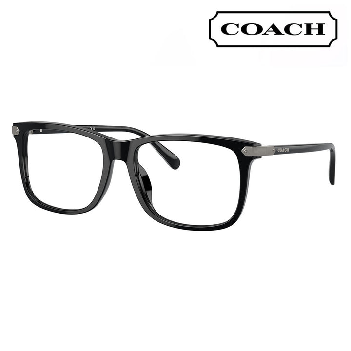 [Authorized Retailer] Non-prescription 1.55 lens replacement +0 yen Coach Glasses HC6228U 5002 56 COACH Square Cell Universal Fit Men's Glasses Fashion Glasses 