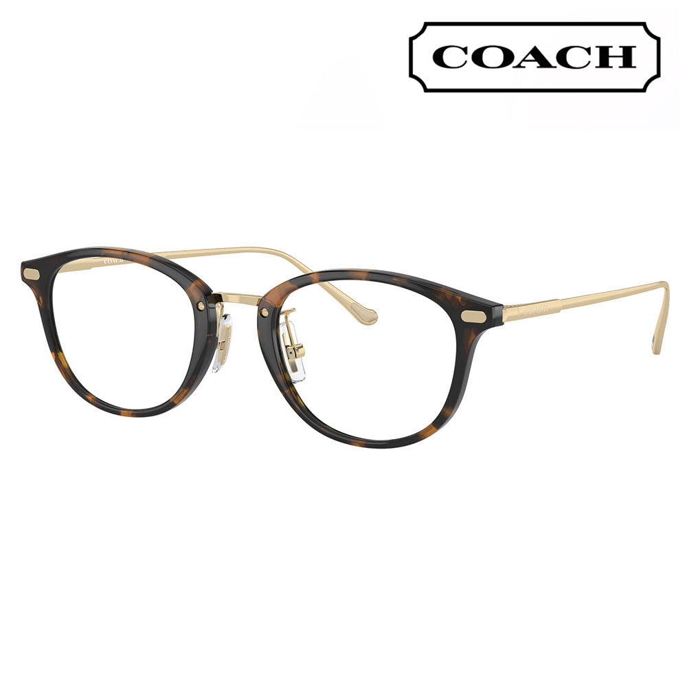 [Authorized Retailer] Non-prescription 1.55 lens replacement +0 yen Coach Glasses HC6230D 5120 48 COACH Round Cell Low Bridge Fit Women's Glasses Fashion Glasses 