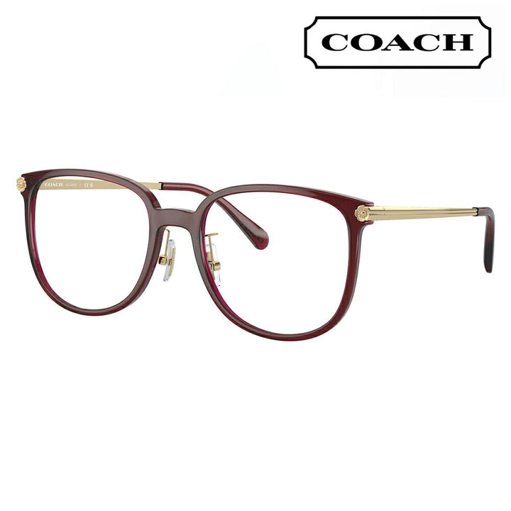 【正規品販売店】度なし1.55レンズ交換+0円 コーチ メガネ  HC6241D 5824 54 COACH スクエア アジアンデザイン レディース 眼鏡 伊達メガネ
