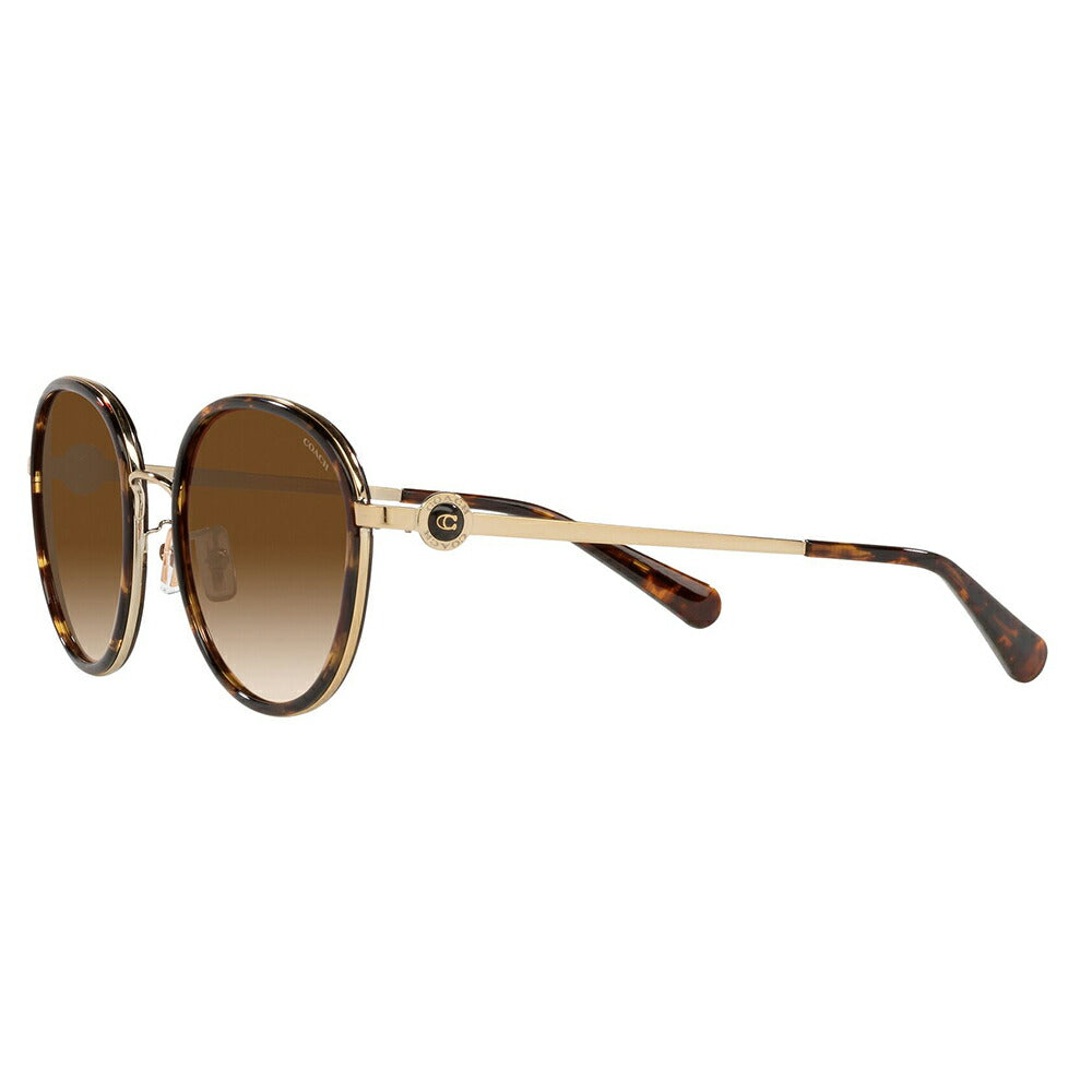 [Authorized Retailer] Coach Sunglasses HC7129 512074 54 COACH Round Metal Ladies Fashionable 