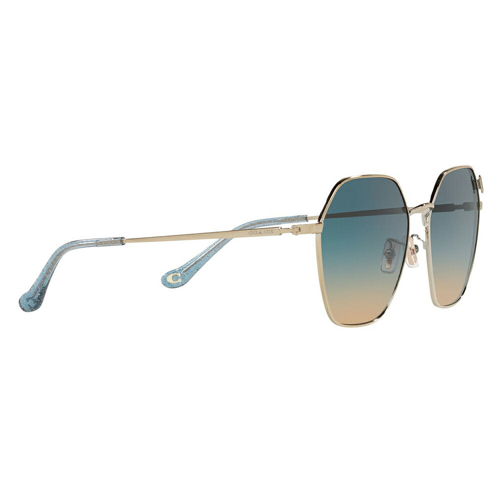 [Authorized Retailer] Coach Sunglasses HC7132 900579 58 COACH Round Octagon Metal Ladies Fashionable 