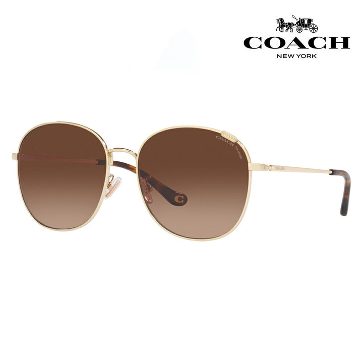【オススメ価格】コーチ 伊達 メガネ 眼鏡 サングラス HC7134 9005T5 57 COACH ラウンド メタル レディース おしゃれ 偏光
