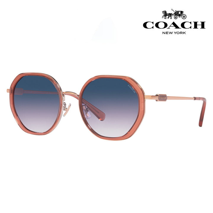 [Authorized Retailer] Coach Sunglasses HC7141 93318H 54 COACH Round Crown Pant Boston Cell Ladies Fashionable 