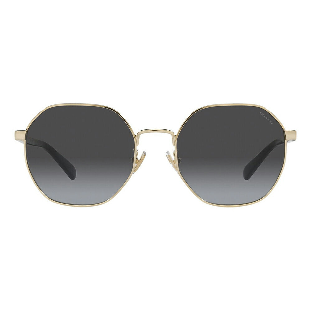 【正規品販売店】コーチ 伊達 メガネ 眼鏡 サングラス HC7147 90058G 56 COACH 多角形 メタル レディース