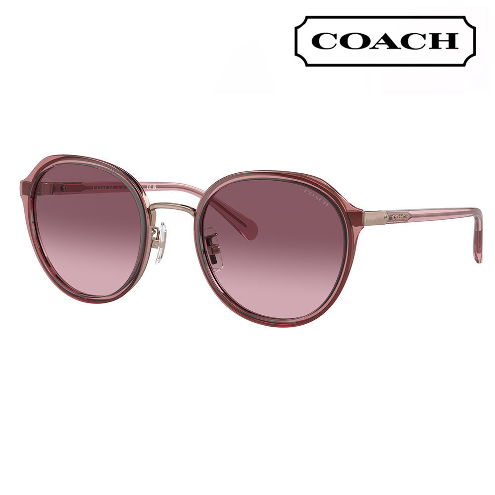 [Authorized Retailer] Coach Sunglasses HC7154 93318D 52 COACH Round Cell Ladies Fashionable UV Protection 