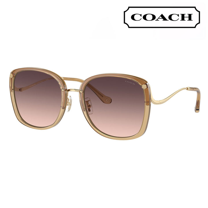 【オススメ価格】コーチ 伊達 メガネ 眼鏡 サングラス HC7157D 5736U8 58 COACH スクエア セル レディース おしゃれ UVカット アジアンモデル